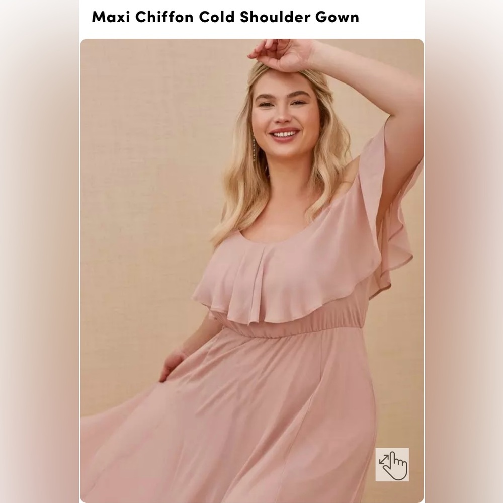 Torrid Blush Ruffle Maxi Dress - Picture 6 of 8